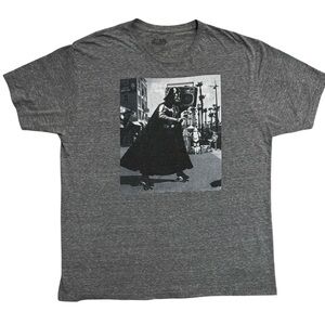 Star Wars Darth Vader Boombox Gray Graphic T-Shirt Graphic Tee